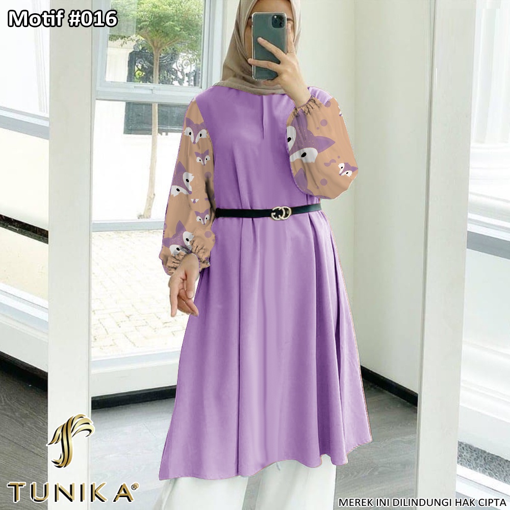 Tunik Jumbo - Gamis Wanita Kekinian - Baju Atasan Wanita - Bungaz Motif Gabungan - Lexoir-Bungaz 016 Lavender