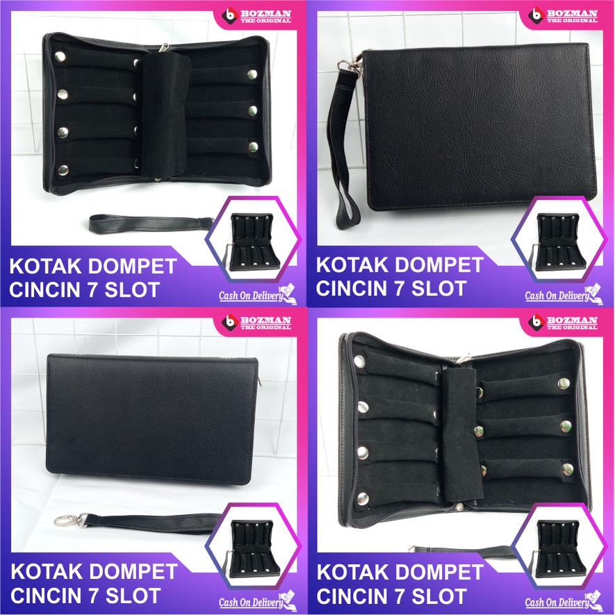 DOMPET TAS CINCIN BATU 3, 5, 7, dan 9 SLOT TEMPAT PENYIMPANAN PERHIASAN CINCIN MEWAH AKSESORIES PERHIASAN