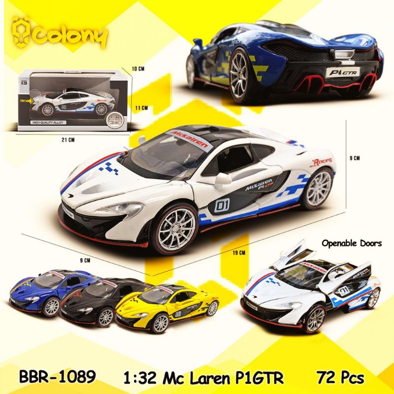 Pajangan Miniatur Mobil Mclaren Diecast COLONY