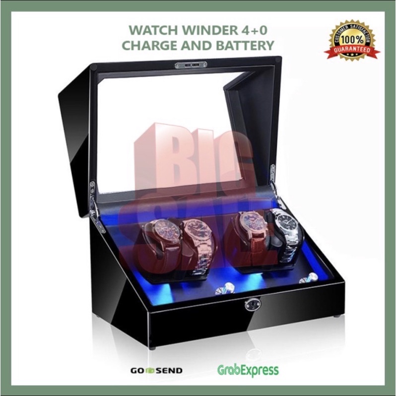 Watch Winder Pemutar Jam Tangan Otomatis Winder Watch 4+0