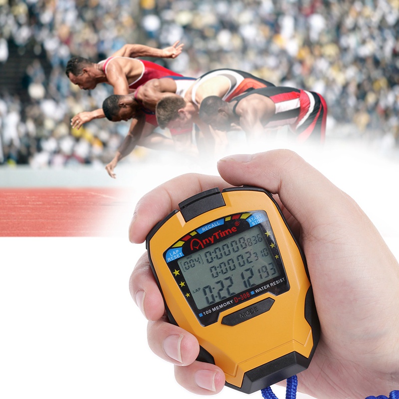 Gro 3 Row100 Lap 1 / 1000s Digital Sport Counter Timer Professional Athletic Stopwatch