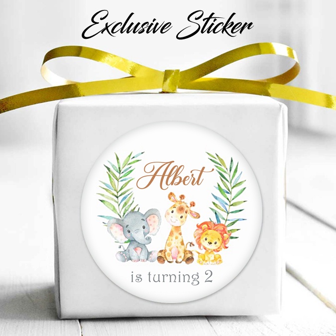 

50 STIKER / STICKER ANIMALS 2-9 ULANG TAHUN / ULTAH / BIRTHDAY
