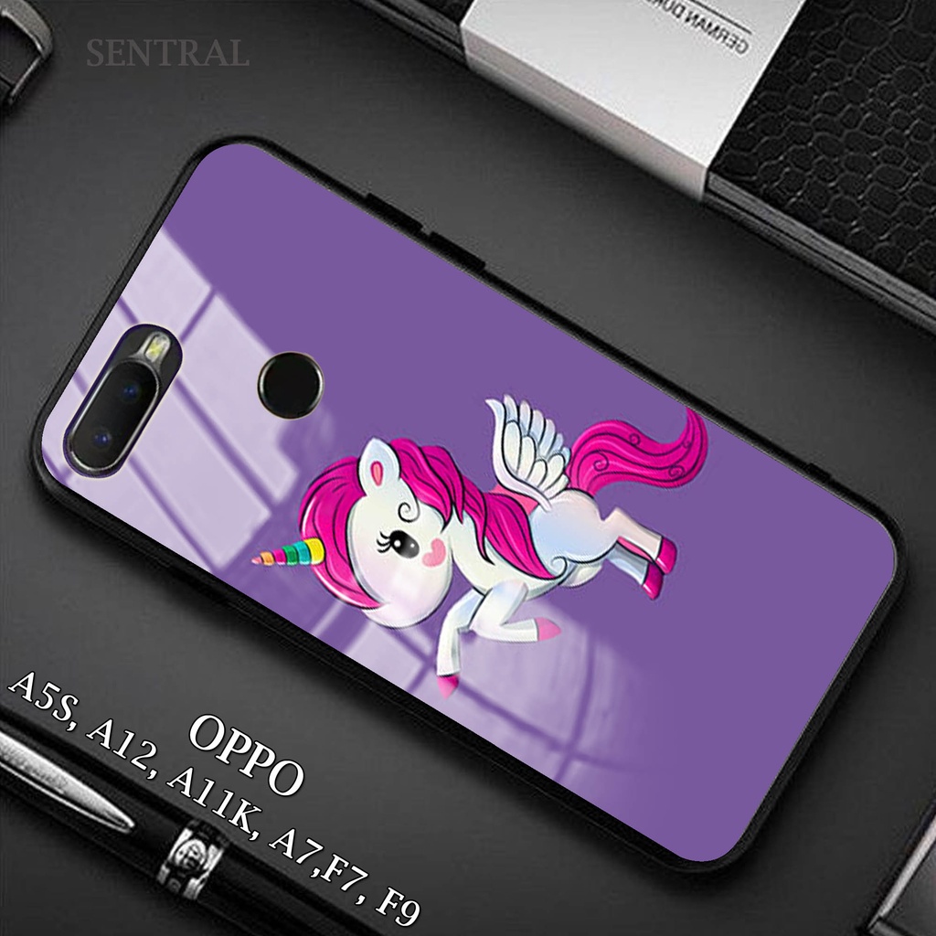 Softcase Glass Kaca OPPO A5s - Case Hp Pelindung Handphone OPPO A5s [ A50].