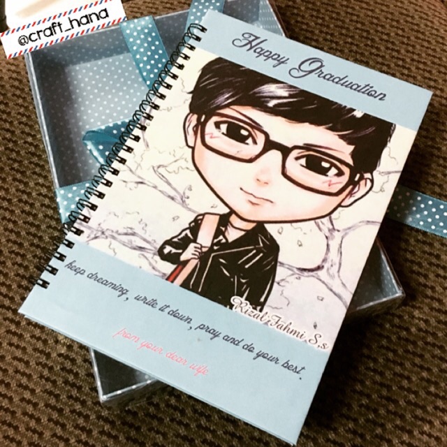 

buku custom cover hardcover uk a5 isi warna warni hvs polos plus design karikatur nya