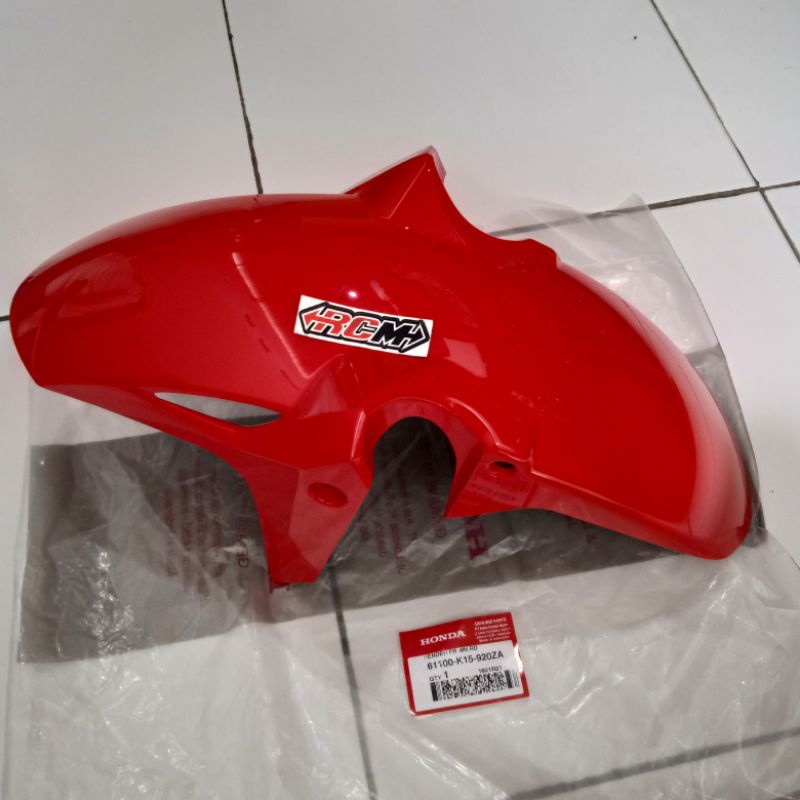 FENDER FRONT SPAKBOR SELEBOR SLEBOR DEPAN CB 150 R WARNA MERAH MAROON ORI ORIGINAL ASLI HONDA AHM HGP 61100-K15-920ZA