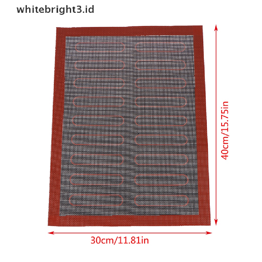 (whitebright3.id) Alas Baking Bahan Silikon Anti Lengket 40x30cm