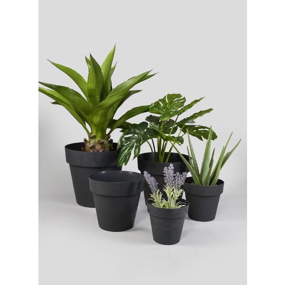 Pot Bunga Plastik Warna Hitam /  Pot Bibit Tanaman Hias pot tanaman hias hitam