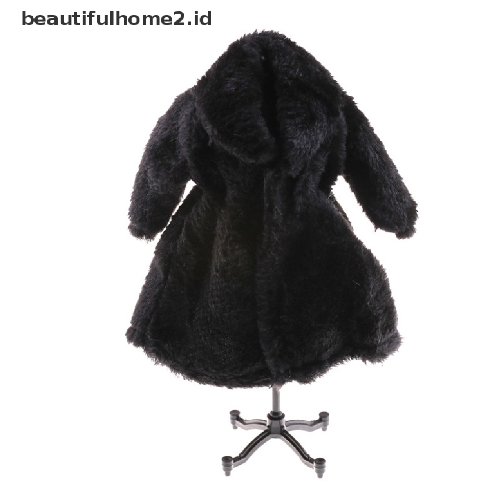 (beautifulhome2.id) Mantel / Coat Fashion Lengan Panjang Bahan Bulu Imitasi Untuk Aksesoris Boneka