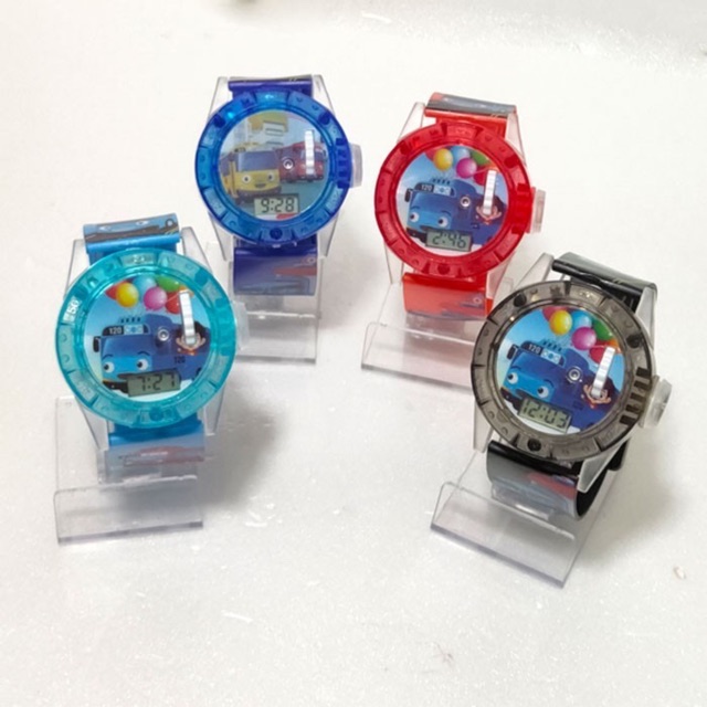 SUPER MURAH,, JAM TANGAN ANAK KARAKTER TAYO,, LASER &amp; LAMPU MUSIK