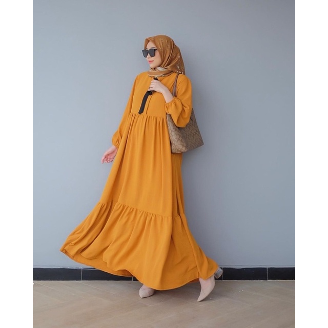 (MSB) GAMIS RULANA RUFFLE DAILY BUSUI DRESS WOLFIS