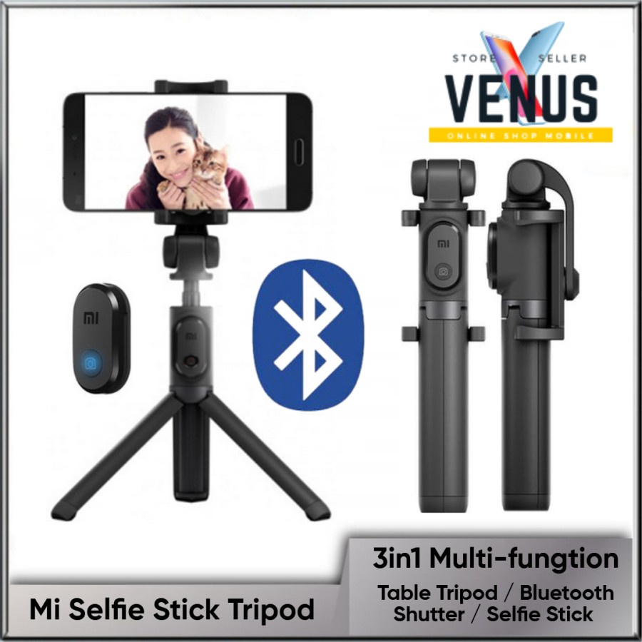 Mi Tongsis 3 in 1 Monopod Tripod Mini Bluetooth Shutter For Smartphone - XMZPG01YM