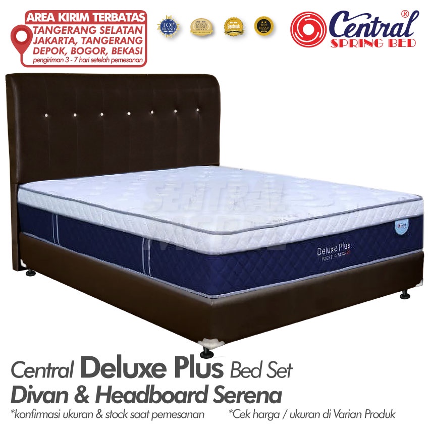 Spring Bed Central Deluxe Plus - BedSet Headboard Serena
