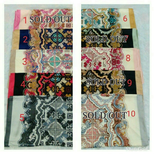 TERBARU Hijab Segiempat Satin Lamiz by Azzura Motif 3 Jilbab Scarf Murah MURAH MERIAH