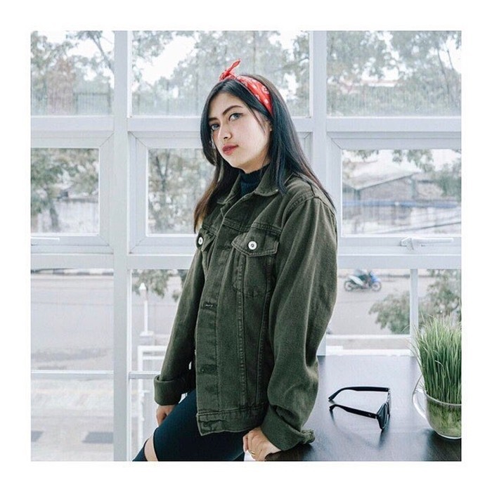 Jaket Jeans Wanita/Oversize Jaket/Oversize Jaket Hijau Army/Jaket Jeans Wanita Cewe Oversize Warna
