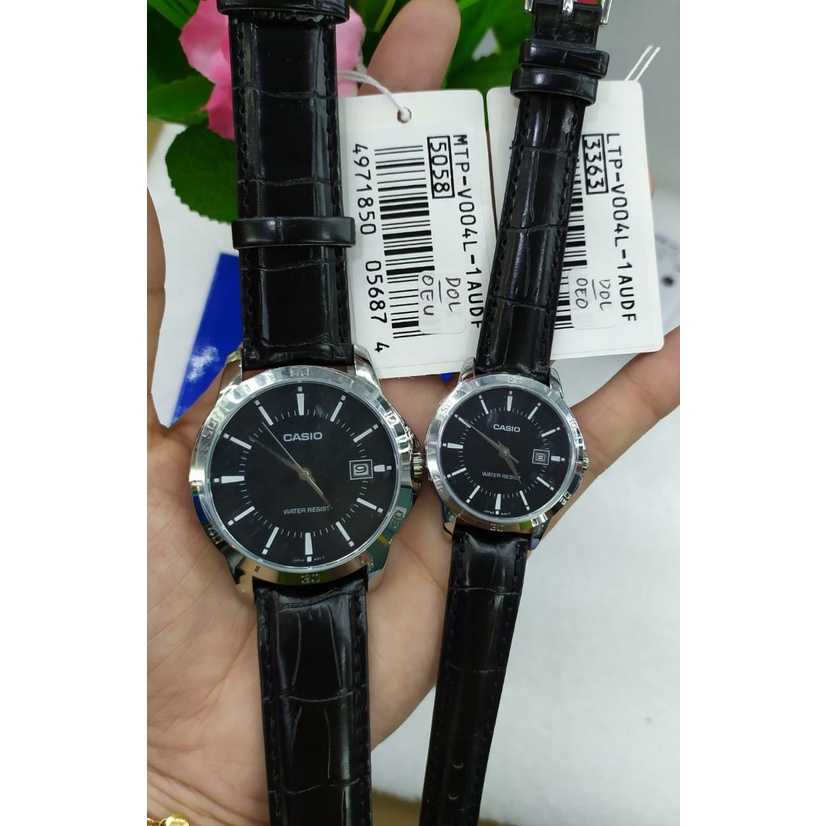 Jam Tangan Couple Casio MTP-V004L-2BUDF/LTP-V004L-2BUDF Original