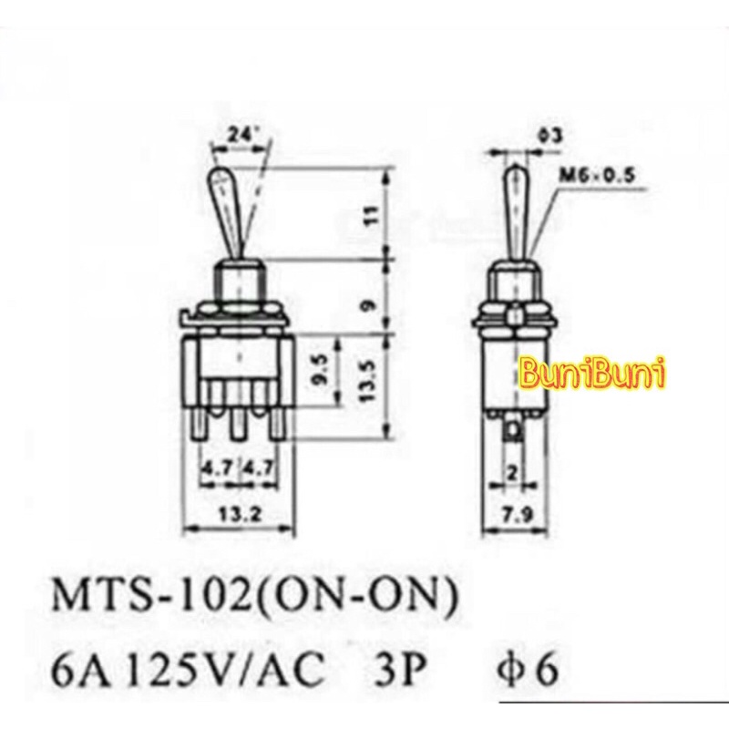 Saklar / Switch Toggle Mini / Togel Kecil 3 Kaki ON-OFF &amp; ON-ON High Quality