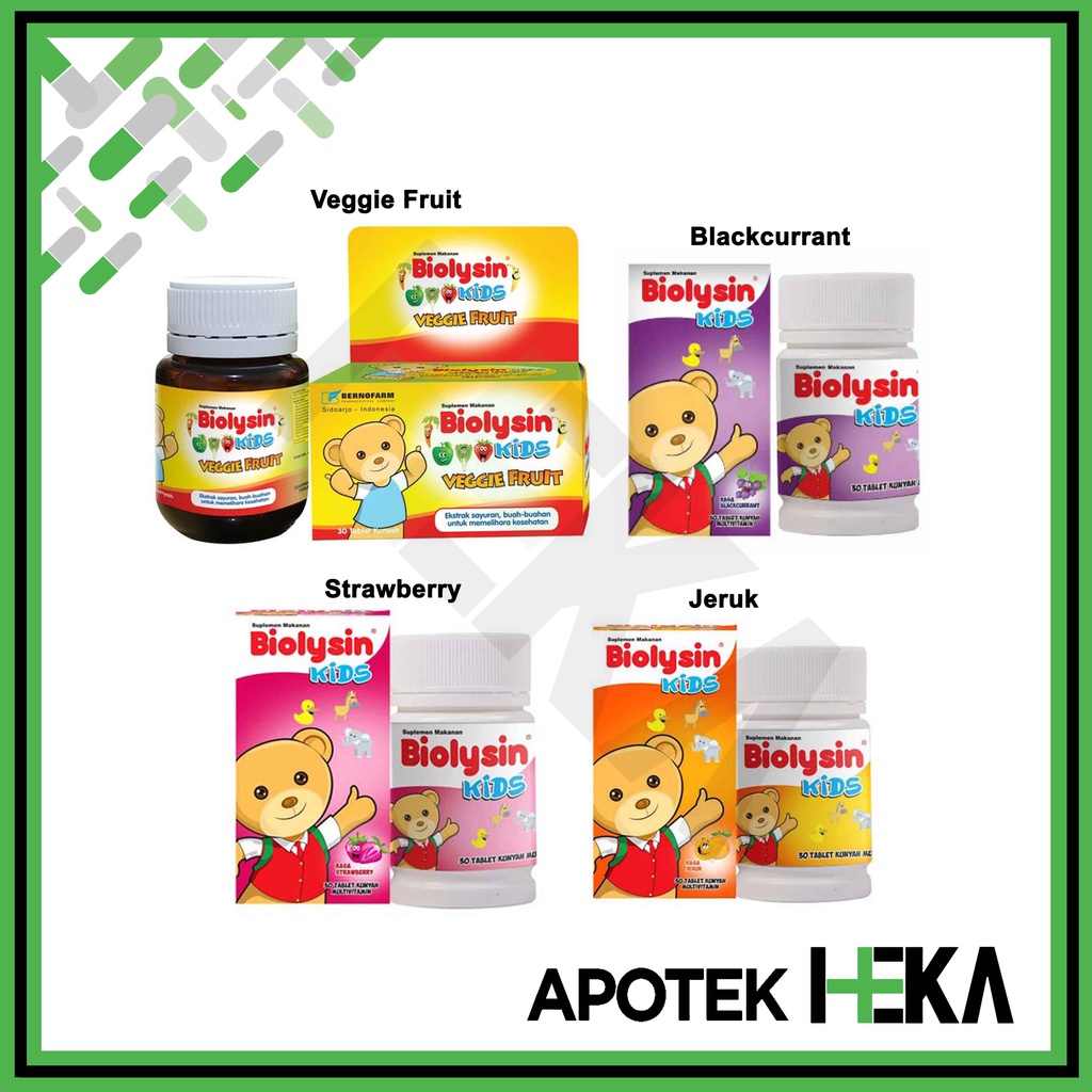 Biolysin Kids Botol 30 Tablet Kunyah - Multivitamin Anak (SEMARANG)