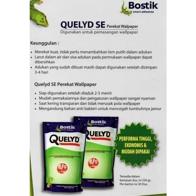 ♧ Quelyd SE Bostik Premium Lem Wallpaper Dinding ♖