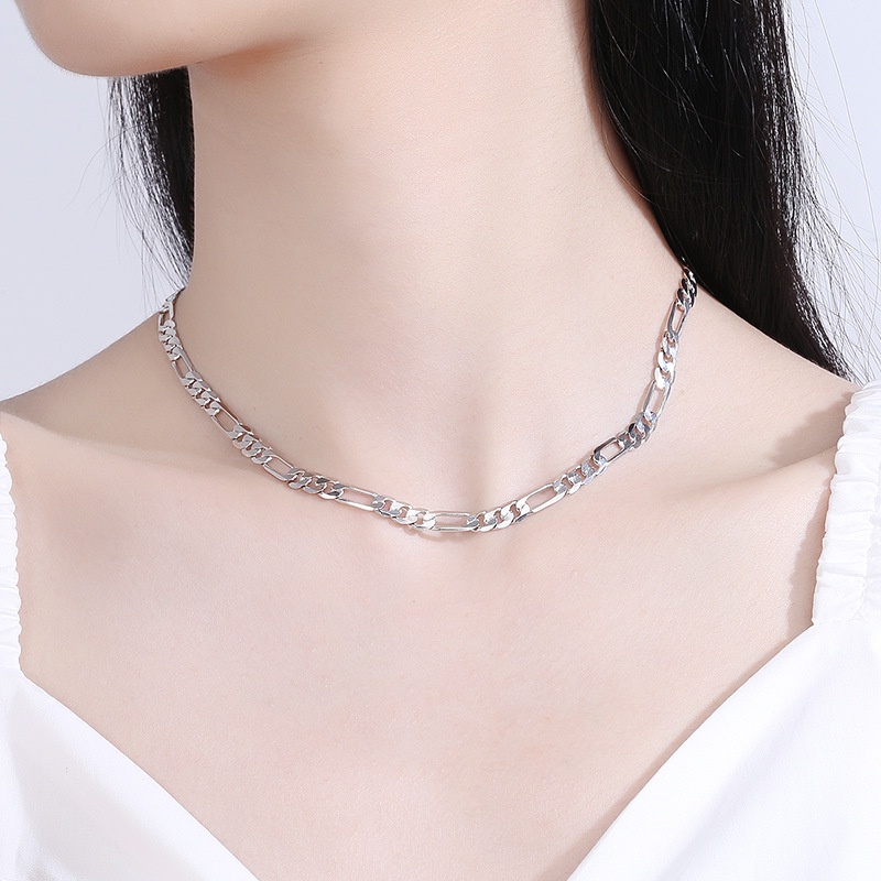 Kalung Rantai sterling silver 925 Lapis Emas 18K Untuk Wanita