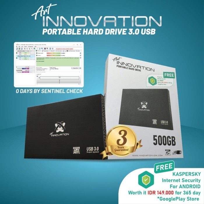 Harddisk External Portable Innovation 500GB 2.5 inch