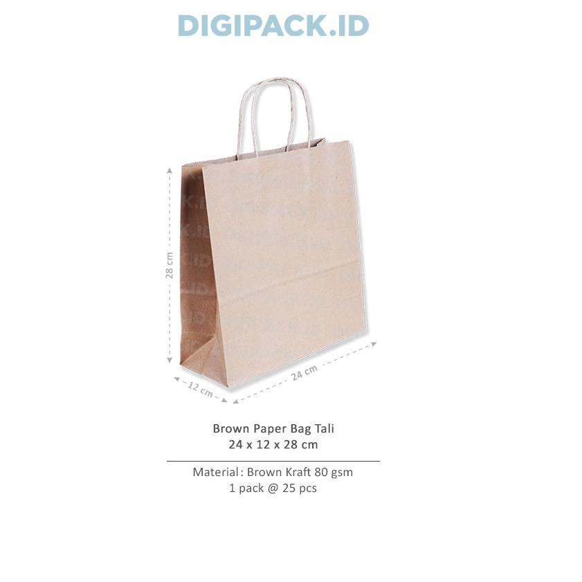 

Pasti Puas [Digipack] Brown Paper Bag Tali 24 x 12 x 28 | Kantong Kertas Coklat