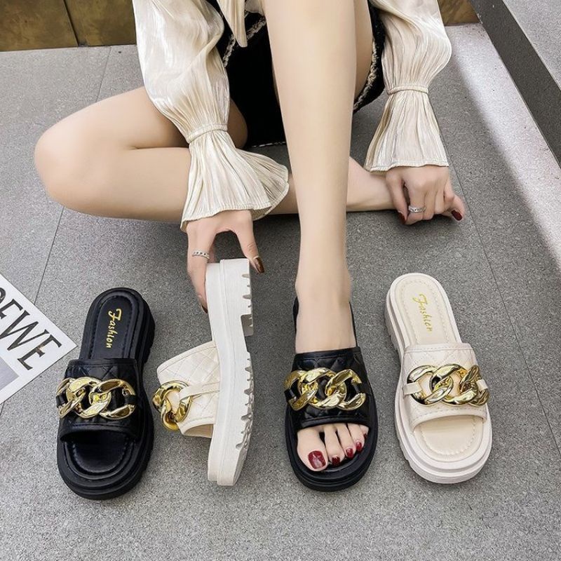 NFK16 - Sandal Wedges Fashion Wanita Import Terbaru