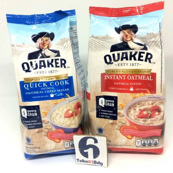 

kodeD8p3O--Quaker Oat / Oatmeal Bag 200gram / merah biru