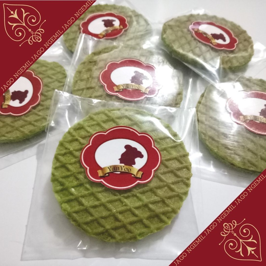 Stroop Waffles - Syrup Waffel Yanyoo resep asli Belanda isi 10 pcs-Caramel-Coklat-Vanilla-Capuccino-Strawberry-Green Tea