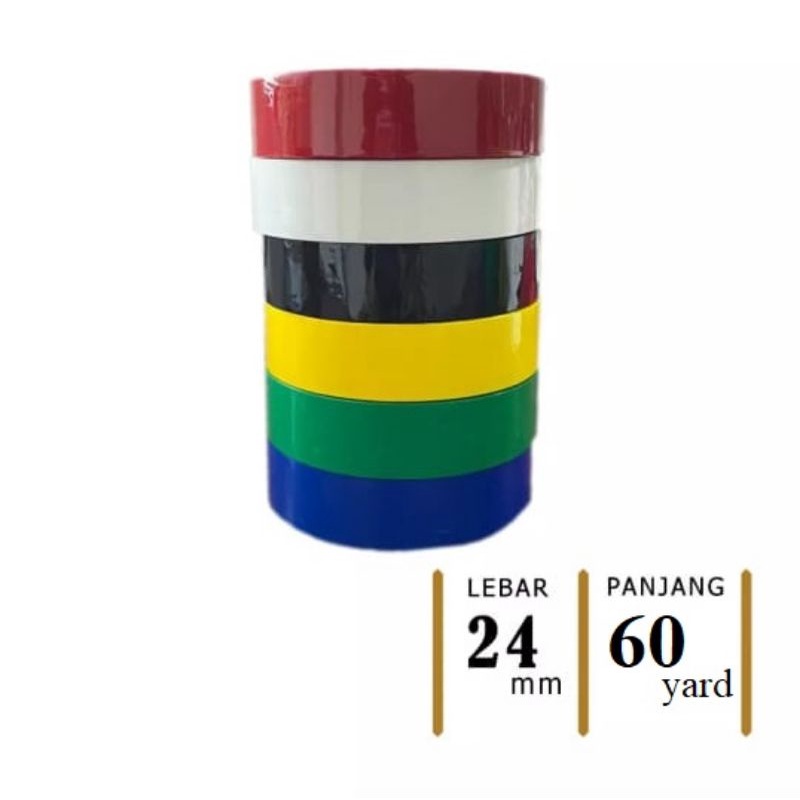 

Lakban warna warni 24 MM x 60 Yard