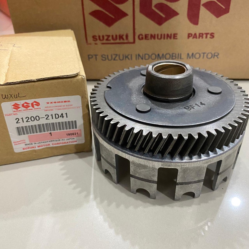 RUMAH KAMPAS KOPLING SEKUNDER ASSY SATRIA 2TAK LUMBA 6 SPEED LSCM MALAYSIA ORIGINAL SUZUKI