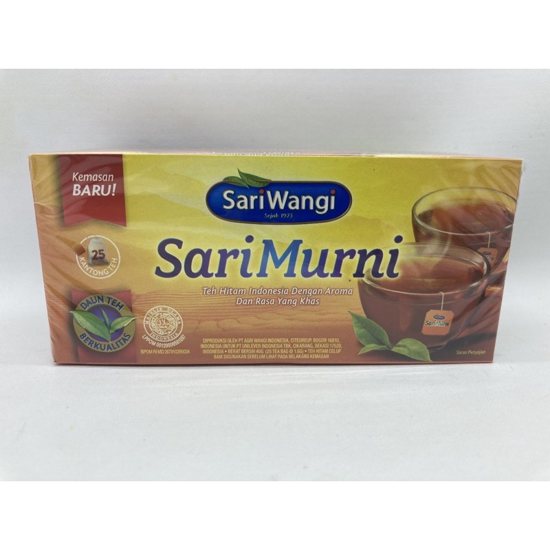 Sariwangi TEH SARI MURNI Isi 25s barcode 8999999031602
