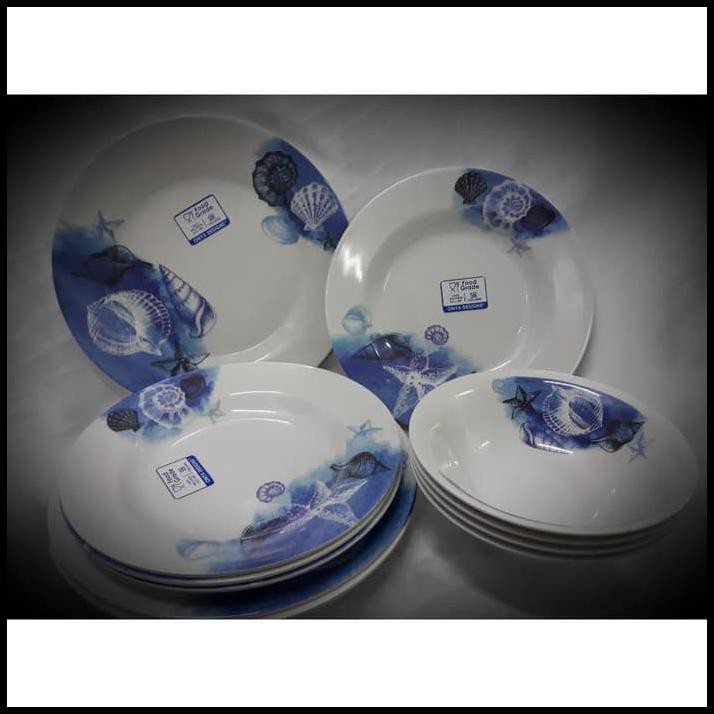 Kualitas Terbaik Piring Mangkok Melamine Set Isi 12 Motif Bagus Elegan Merk Onyx Shopee Indonesia