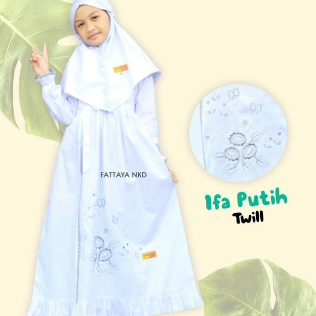 Gamis Anak Fattaya Putih -IFA