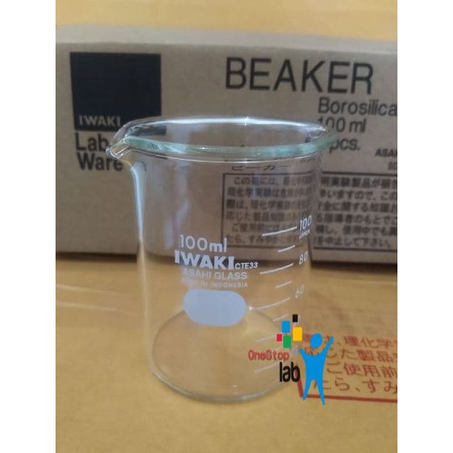 Beaker Glass 100 ml IWAKI ORIGINAL | Gelas Piala | Gelas kimia
