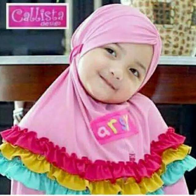 03 Hijab Anak Rainbow | All size 1 - 3 Tahun | Jilbab Turban Bando Muslimah Nissa Nisa Sabyan Jersey