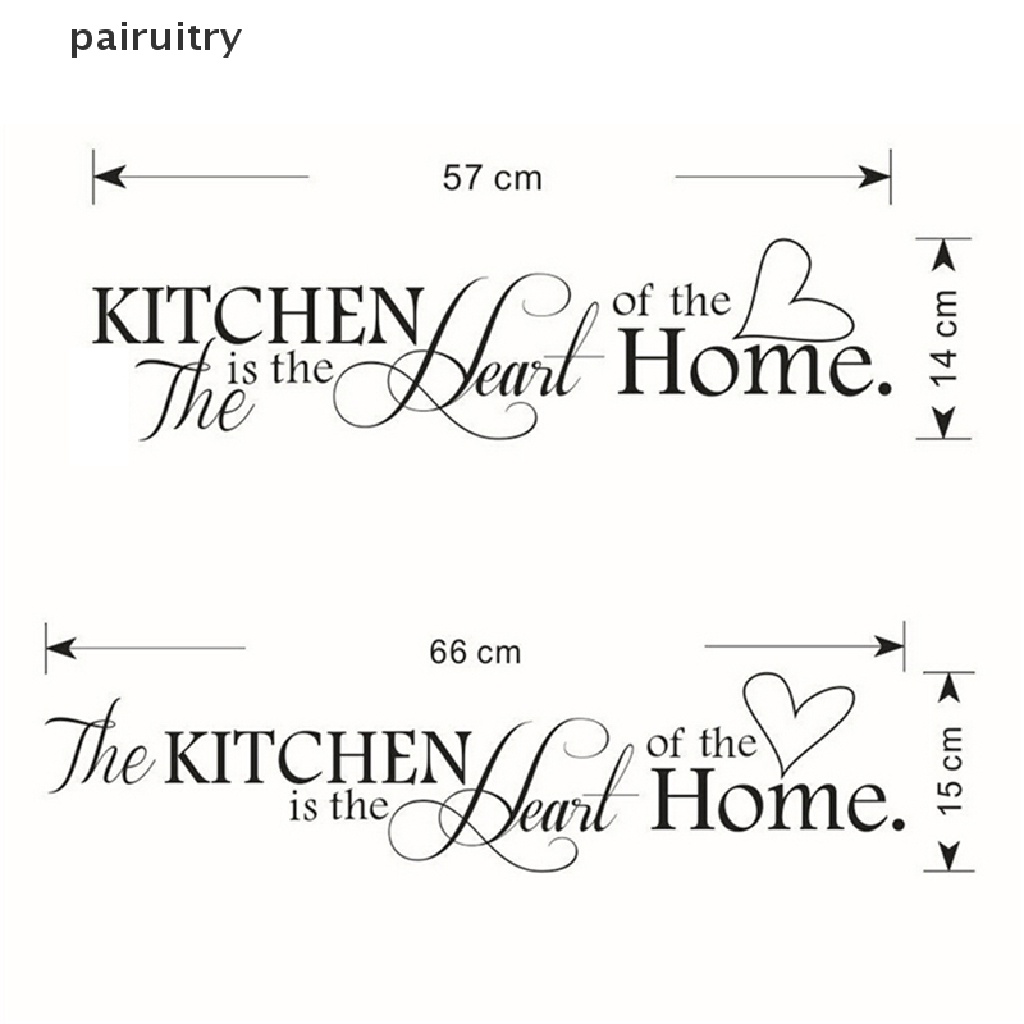 Stiker Dinding Decal Desain Quotes Kitchen Is the Heart of Home Dapat Dicopot