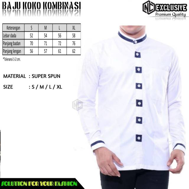 BAJU KOKO PRIA KEMEJA KOKO PRIA KEMEJA KOKO PUTIH BAJU KOKO MODERN