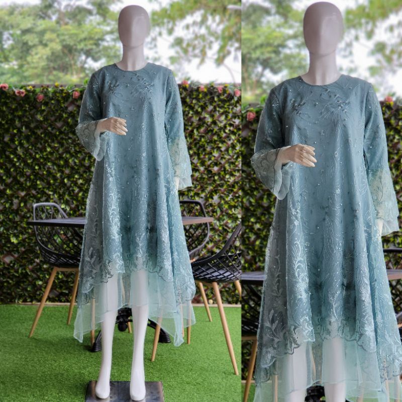 KEBAYA MIDI DRESS TERBARU - MINI DRESS KONDANGAN - KEBAYA MIDI - DRESS BRUKAT TULLE - KEBAYA