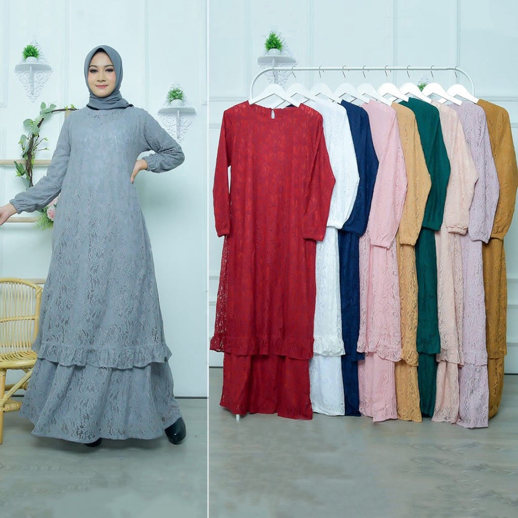 Baju Gamis Brukat Kondangan Baju Seragaman Rempel
