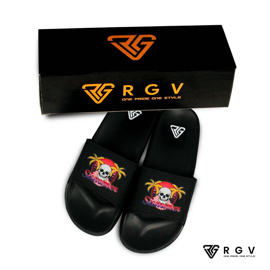 RGV - SANDAL PRIA DAN WANITA SLIDE SLIP ON SENDAL ANTI LICIN RINGAN SELOP SKULL SUMMER PURPLE