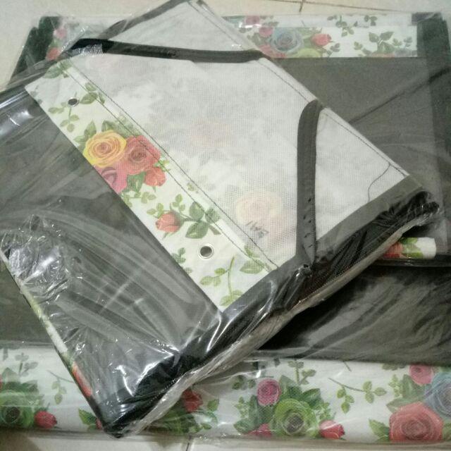 [bisa Cod] Promo Murah Rak Gantung Sepatu Motif Bunga Full Resleting Kualitas Terbaik Dan Termurah