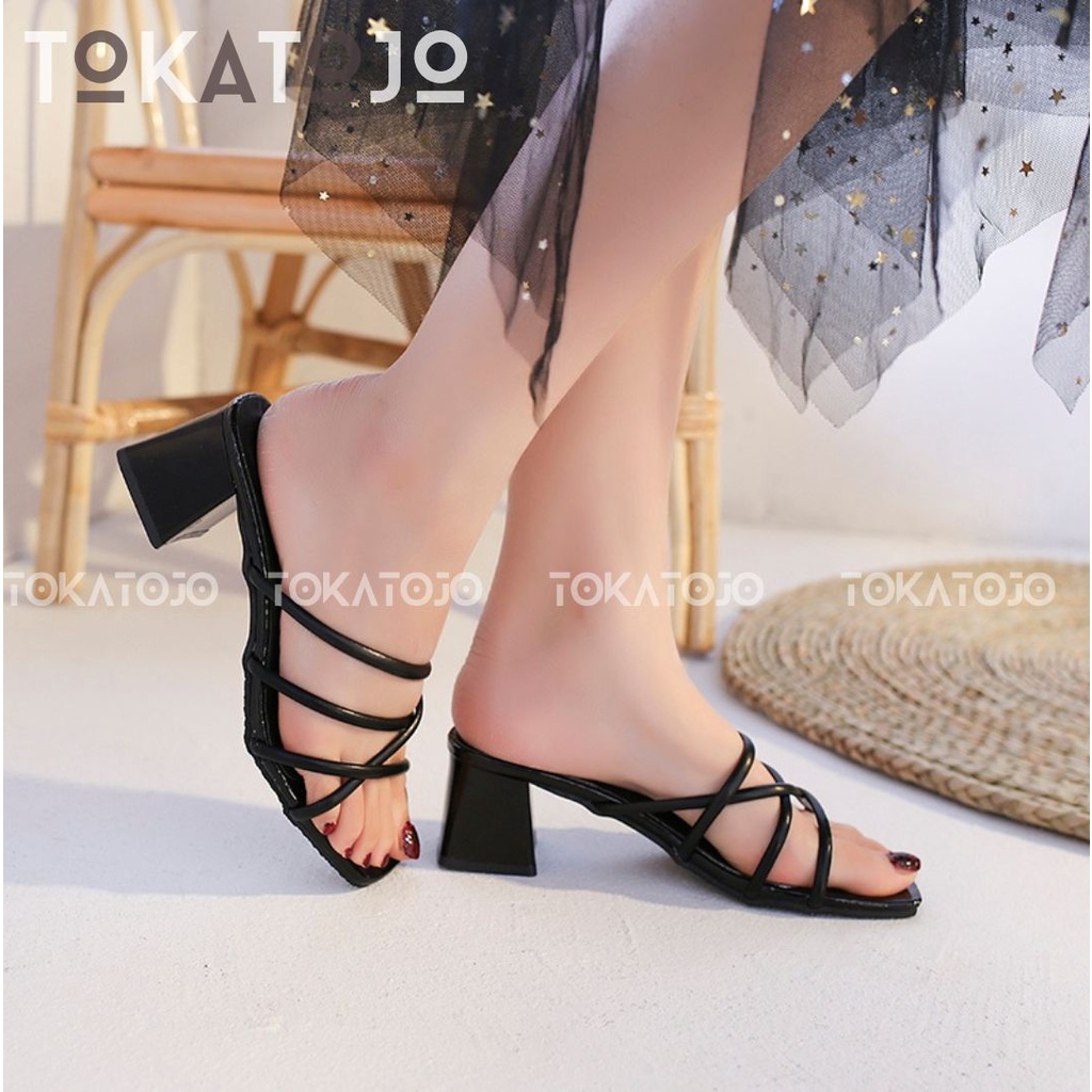 Sandal heel wanita terbaru 2022 kekinian temali Sandal hak tahu 5 cm terbaru kasual fashion korea Sandal wanita realpict Sandal heels terbaru wanita