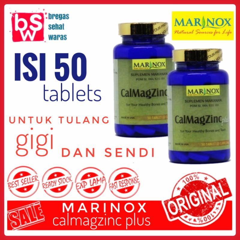 MARINOX CALMAGZINC 50'S,VITAMIN D,TULANG & GIGI, SARAF