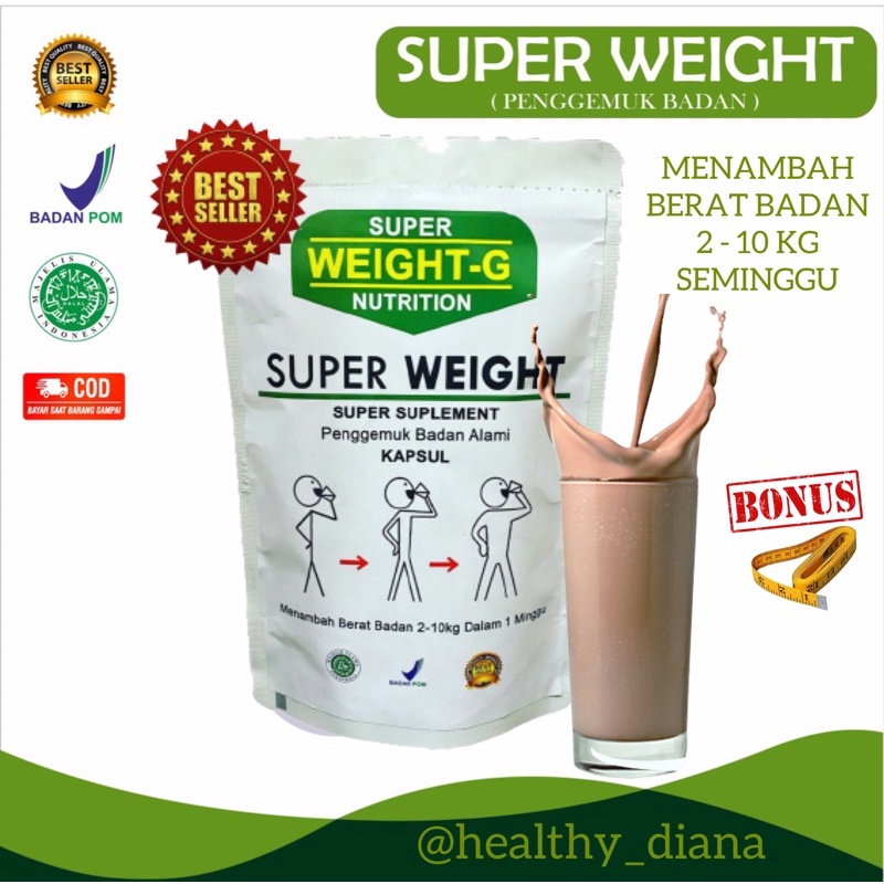 TERLARIS  SUPER WEIGHT GAINT KAPSUL OBAT GEMUK PENGGEMUK TERBAIK