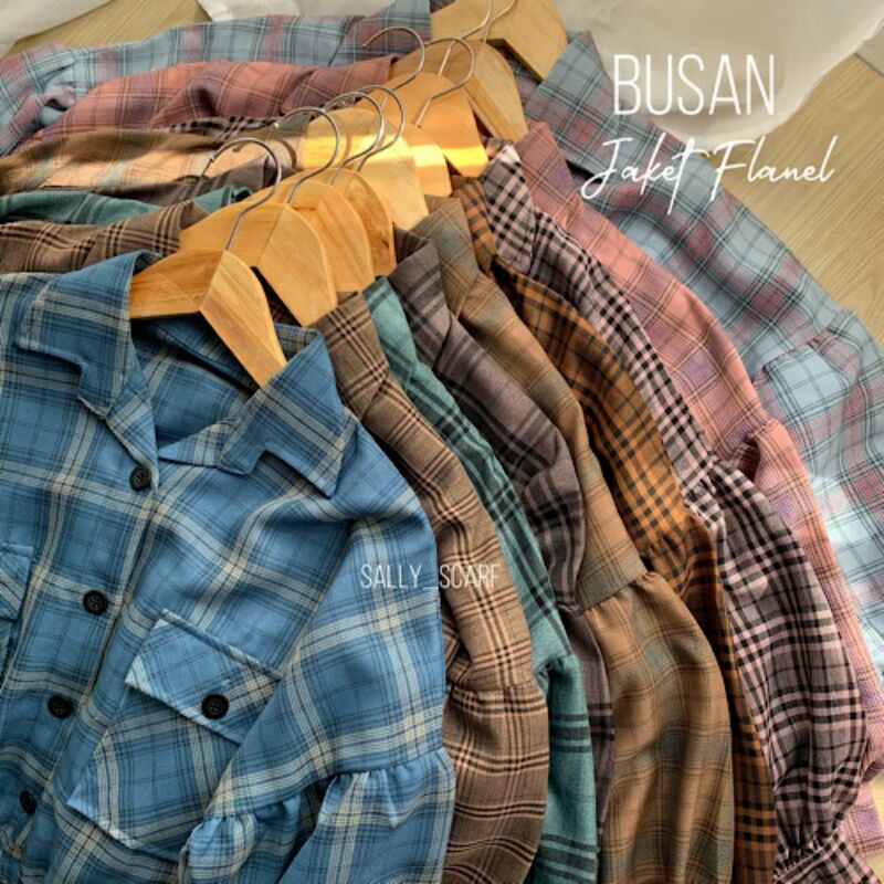 Jaket flannel Crop