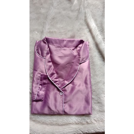 Lover Fashion PP Piyama Satin Polos-Ungu
