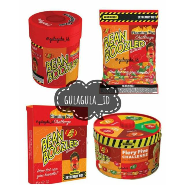 Bean Boozled Flaming Fiery Five Dispenser / Spinner Tin / Refill Box / Refill Bag