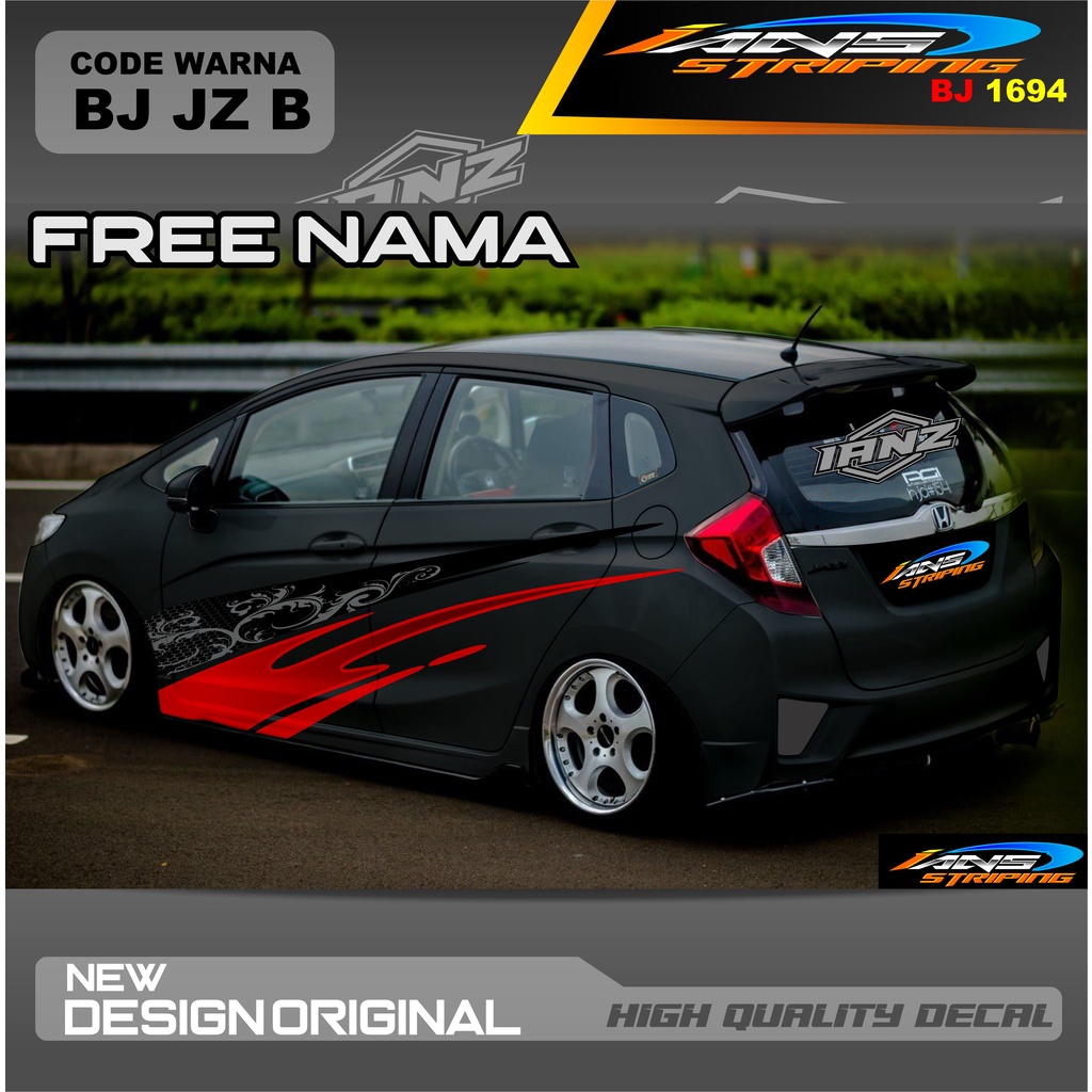 VARIASI STIKER BODY SAMPING HONDA JES AYLA AGYA BRIO DLL / STRIPING MOBIL KEREN