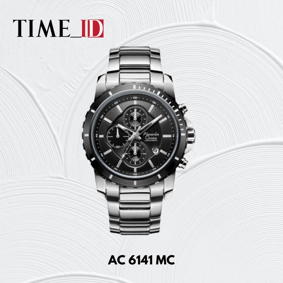 Jam Tangan Alexandre Christie AC 6141MC SILVER BLACK