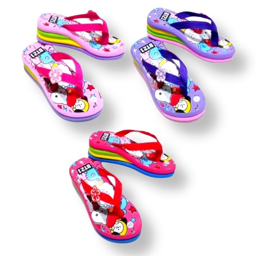 Sandal Wedges Anak Perempuan BT21 Terlaris